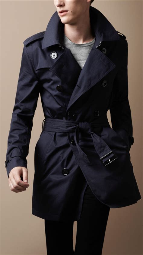 burberry blue and black trench coat men|authentic burberry men trench coat.